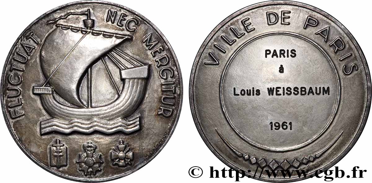 V REPUBLIC Médaille, Ville de Paris AU