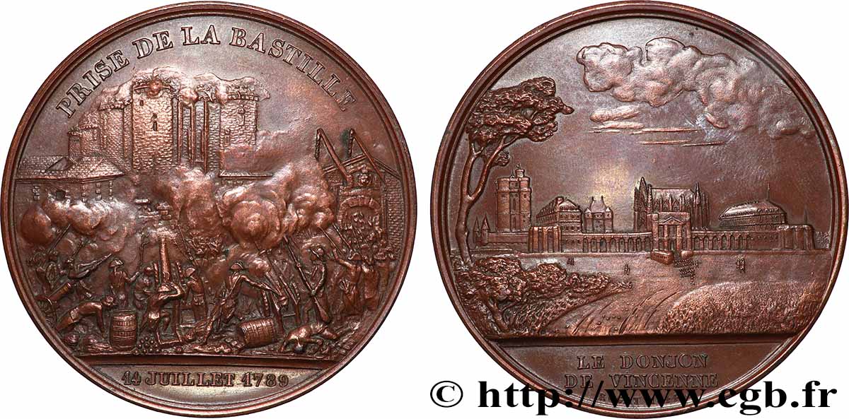LOUIS-PHILIPPE I Médaille pour la prise de la Bastille et du château de Vincennes AU
