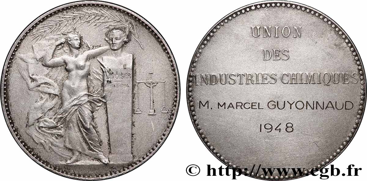 IV REPUBLIC Médaille de récompense, Union des industries chimiques AU