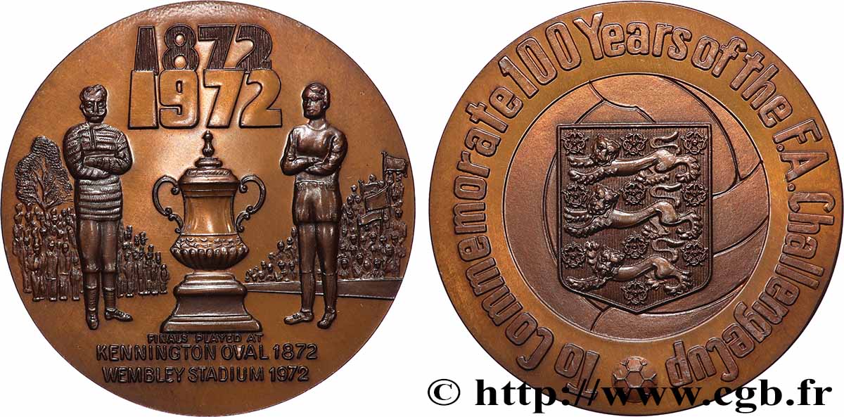 GROSSBRITANNIEN  - ELIZABETH II. Médaille, Centenaire de la Coupe F.A Challenge VZ