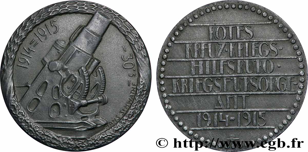 ÖSTERREICH - FRANZ Joseph I. Médaille, Bureau auxiliaire de la Croix Rouge autrichienne fVZ