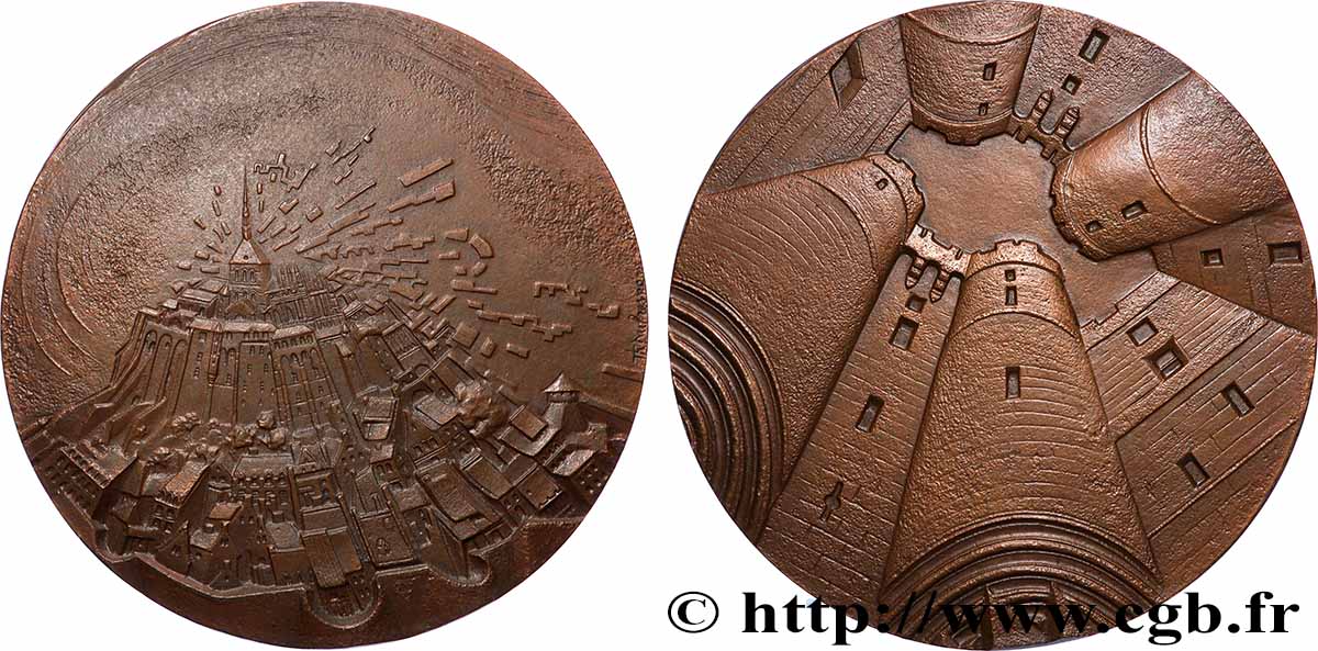 CINQUIÈME RÉPUBLIQUE Médaille, Mont Saint Michel SUP