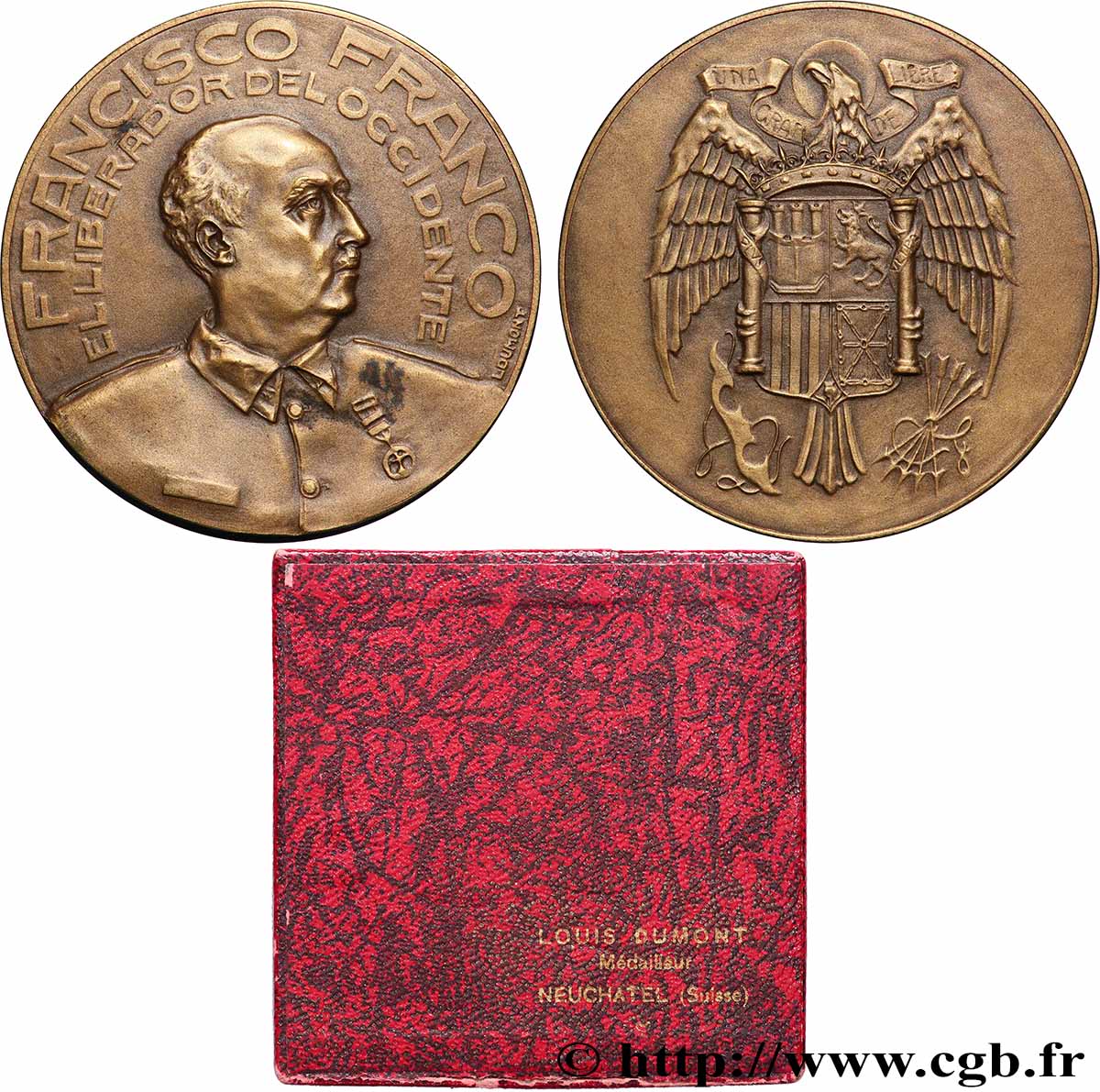 ESPAGNE - FRANCISCO FRANCO BAHAMONDE Médaille, Francisco Franco TTB+