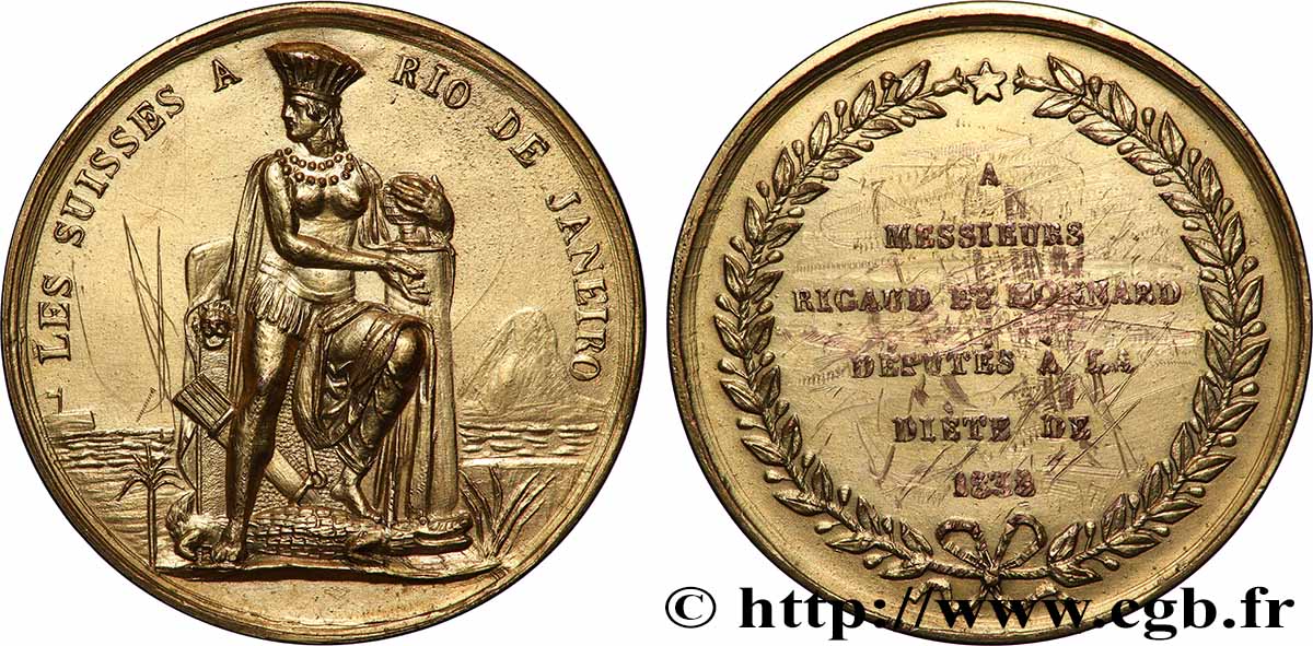 SUISSE Médaille, Les Suisses à Rio de Janeiro TTB