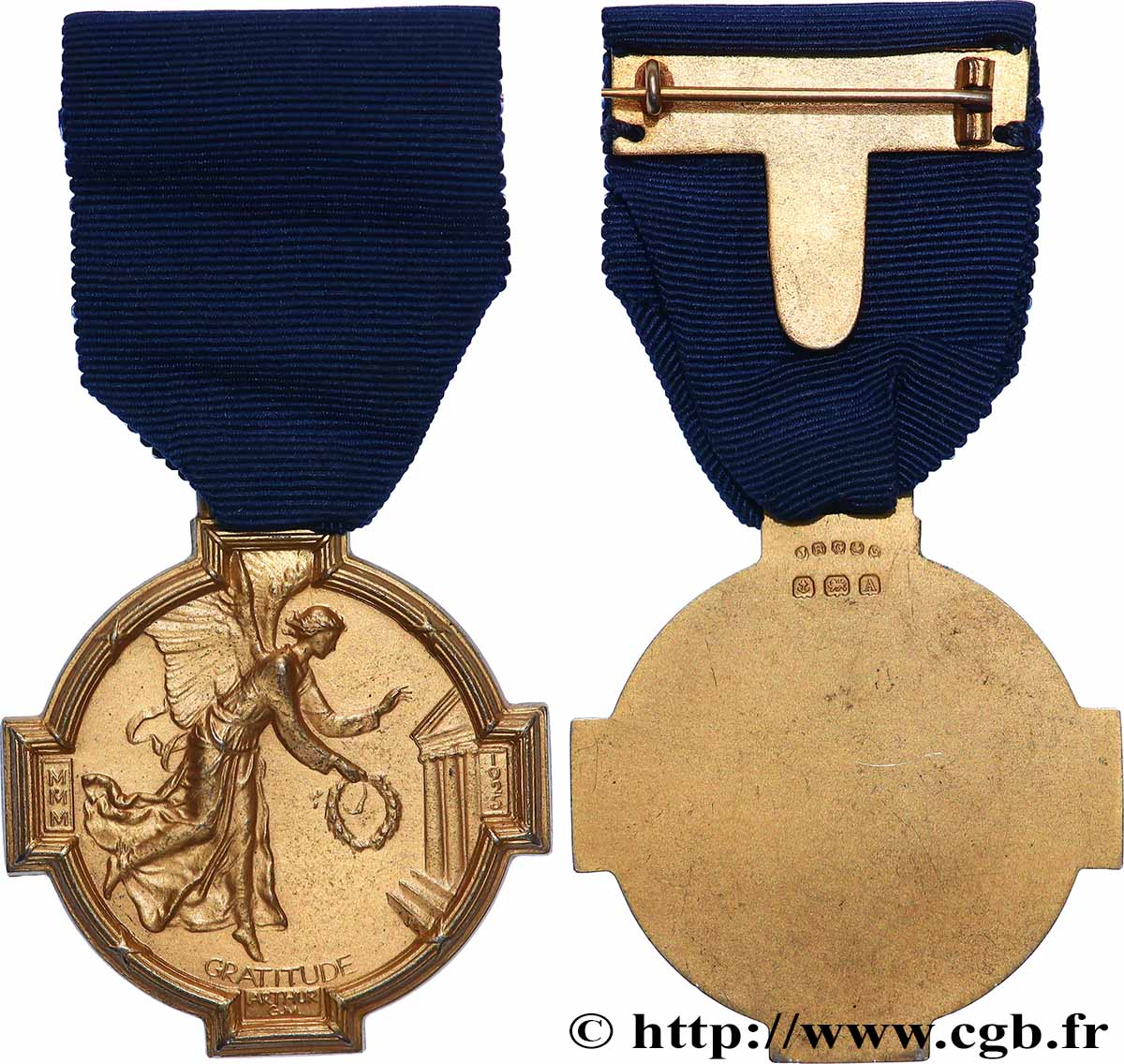 FREEMASONRY Médaille, Gratitude AU