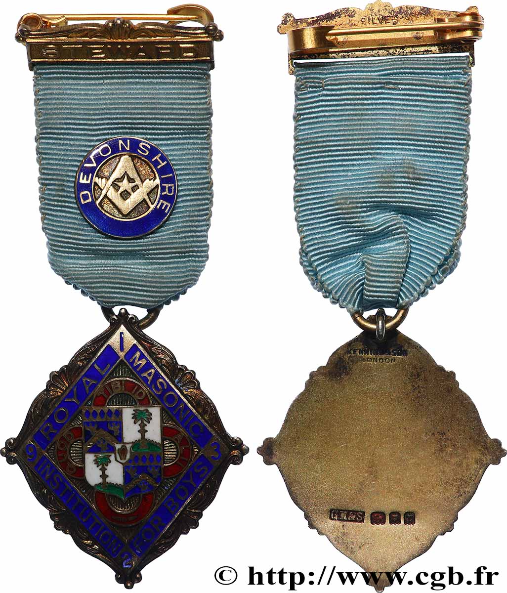 FREEMASONRY Médaille, Institution pour garçon AU