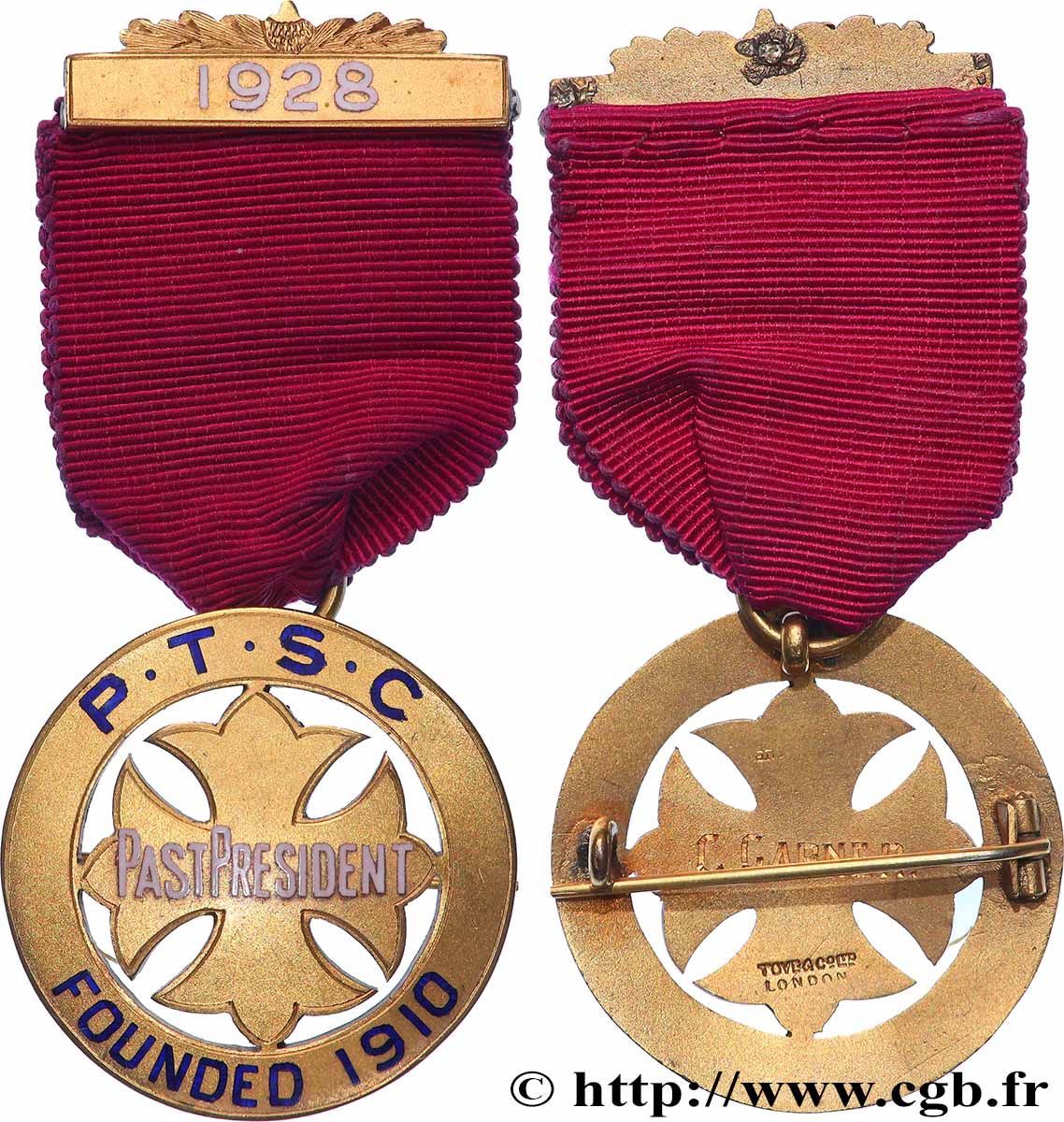 FRANC - MAÇONNERIE Médaille, P. T. S. C. TTB+