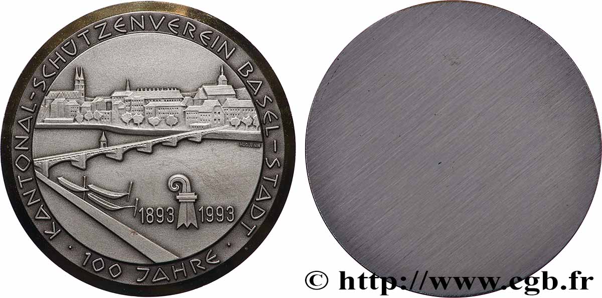 SCHWEIZ - KANTON BASEL Médaille, Club de tir VZ
