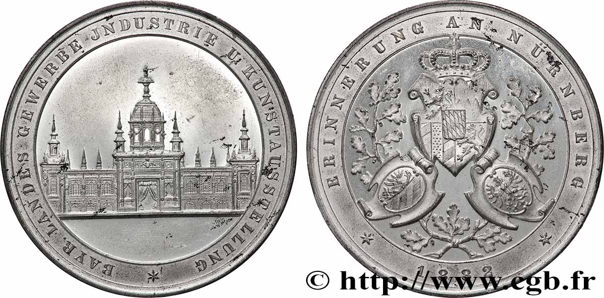 ALLEMAGNE - ROYAUME DE BAVIÈRE - LOUIS III Médaille, Exposition du commerce, de l’industrie et des arts SS
