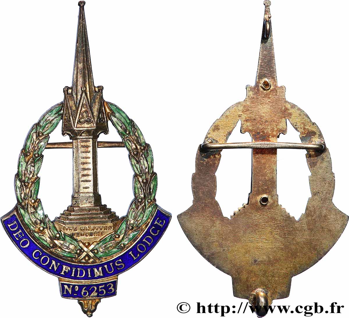 FREEMASONRY Médaille, Loge Deo Confidimus AU