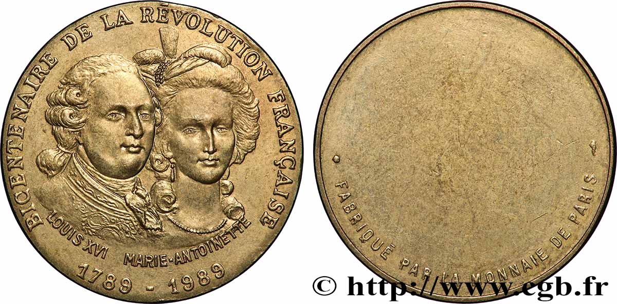 CINQUIÈME RÉPUBLIQUE Médaille, Bicentenaire de la Révolution Française TTB+