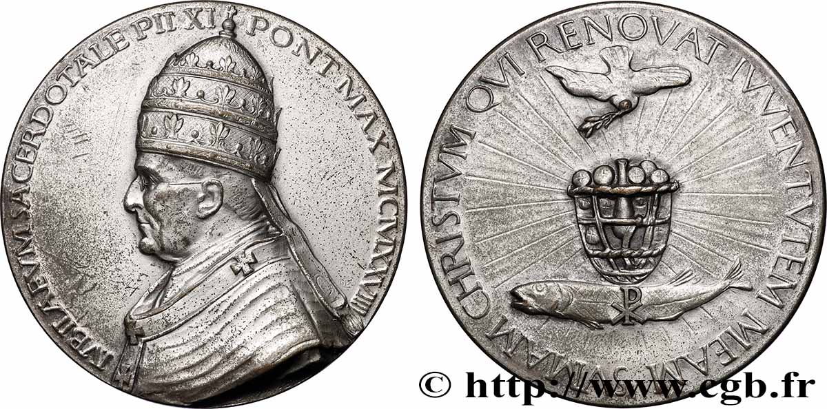 VATIKAN - PIE XI. (Achille Ratti) Médaille, Pain et poisson fVZ