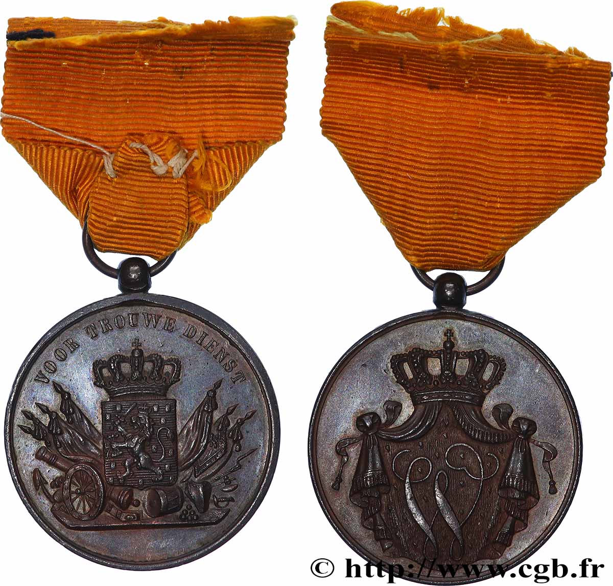 PAYS-BAS Médaille, Pour longs services dans la Marine royale TTB+