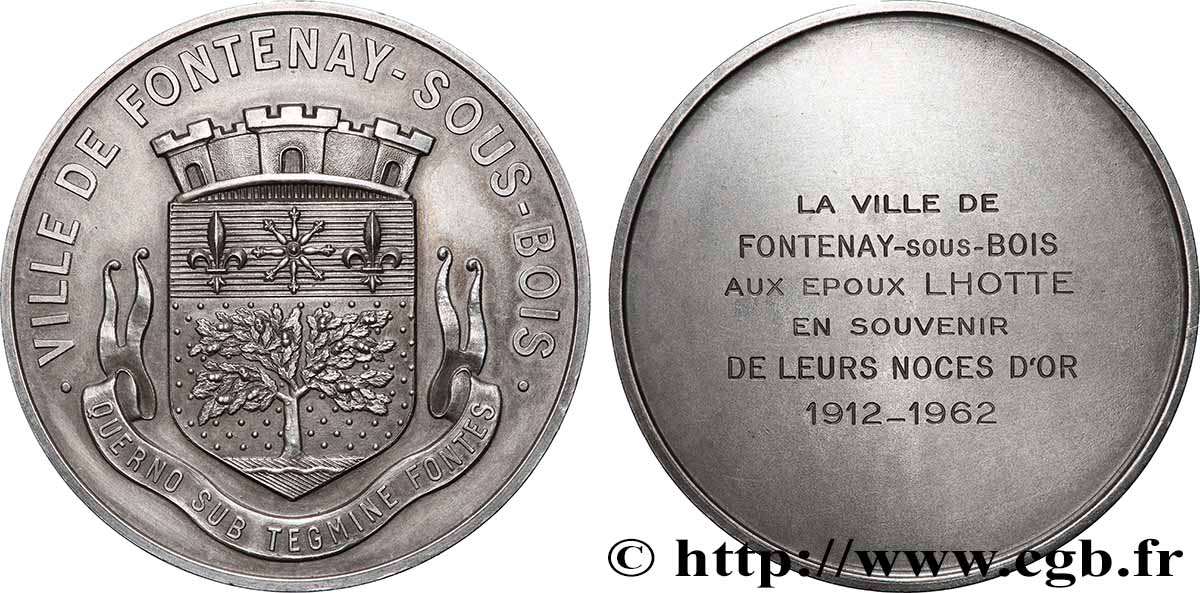 QUINTA REPUBBLICA FRANCESE Médaille, Souvenir des noces d’or q.SPL