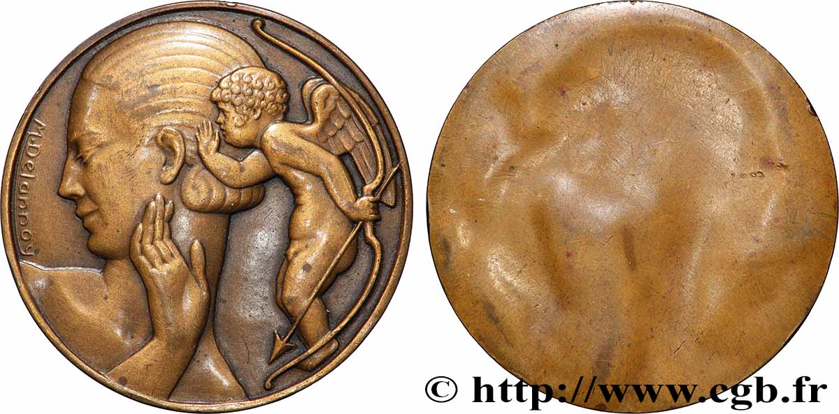 TROISIÈME RÉPUBLIQUE Médaille, Conseils de l’Amour, tirage épreuve (?) TTB+