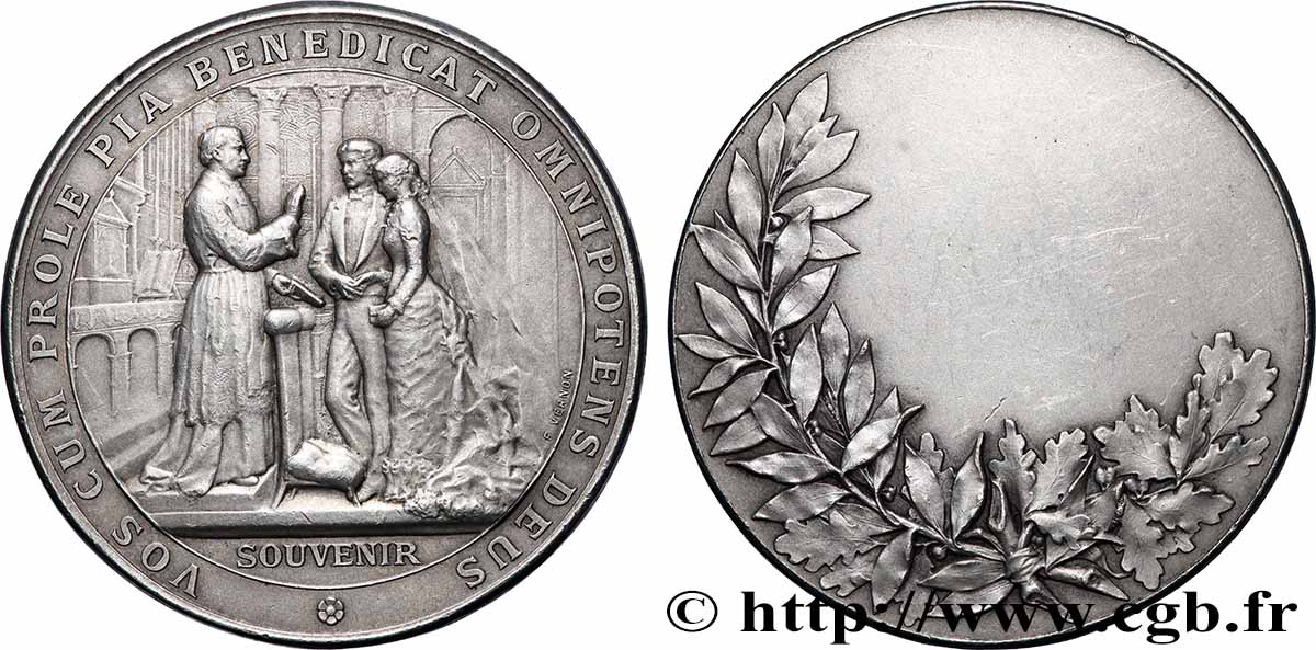 AMOUR ET MARIAGE Médaille de mariage, Souvenir TTB+