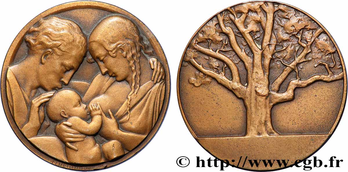 TROISIÈME RÉPUBLIQUE Médaille, La famille TTB+