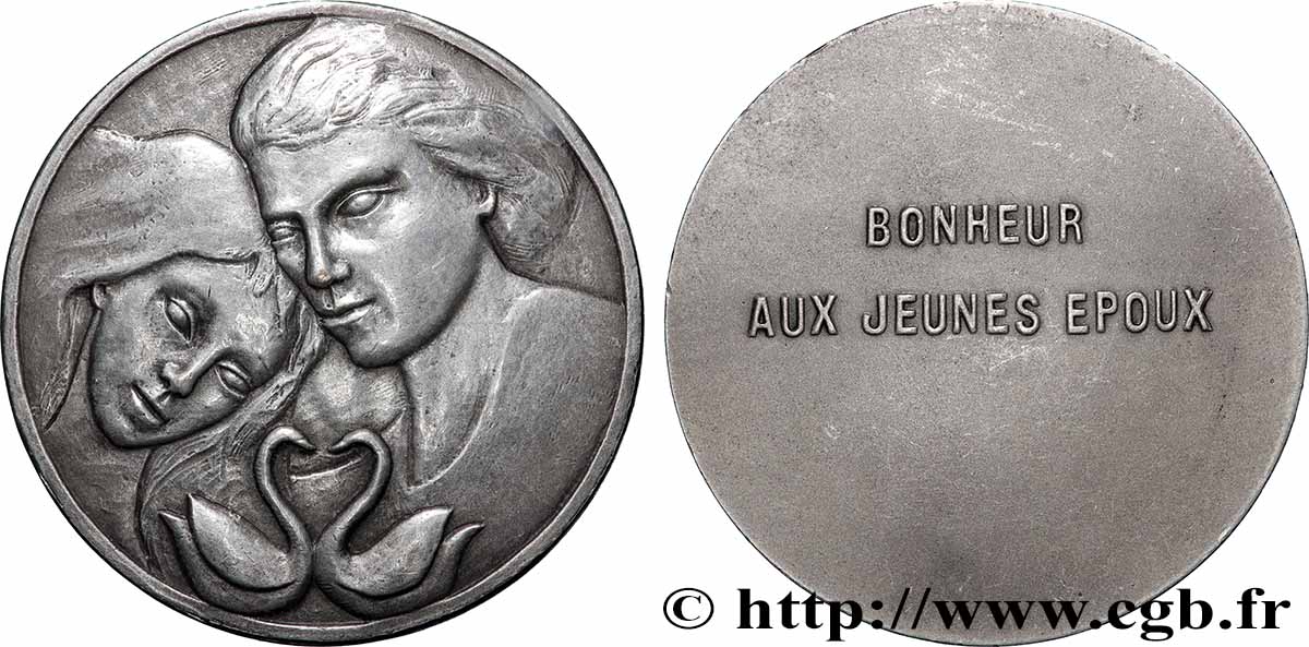 AMOUR ET MARIAGE Médaille, Bonheur aux jeunes époux AU
