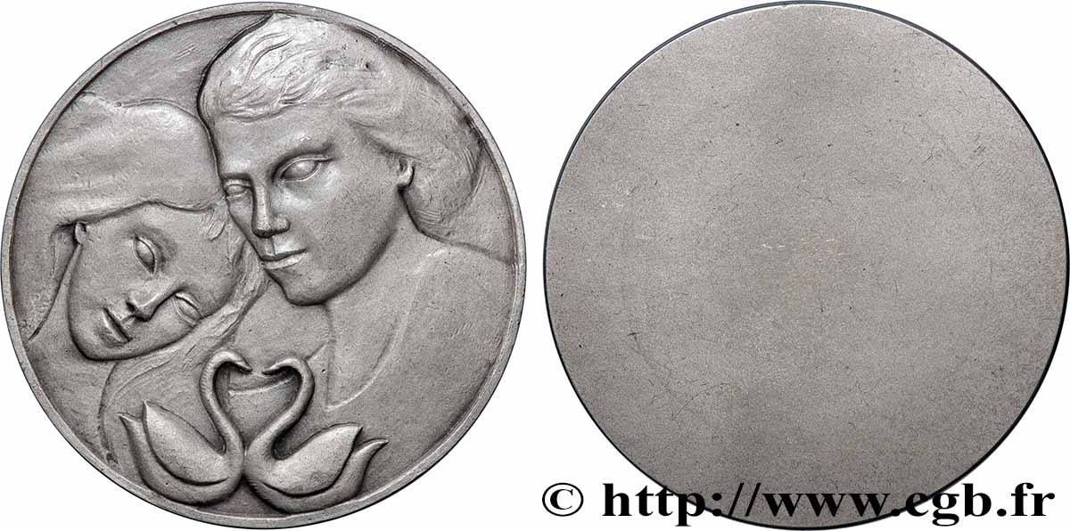 AMOUR ET MARIAGE Médaille, Bonheur aux jeunes époux SUP/TTB+