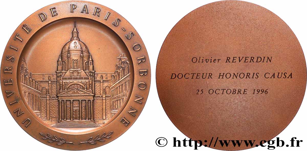 CINQUIÈME RÉPUBLIQUE Médaille, Université de Paris Sorbonne SUP