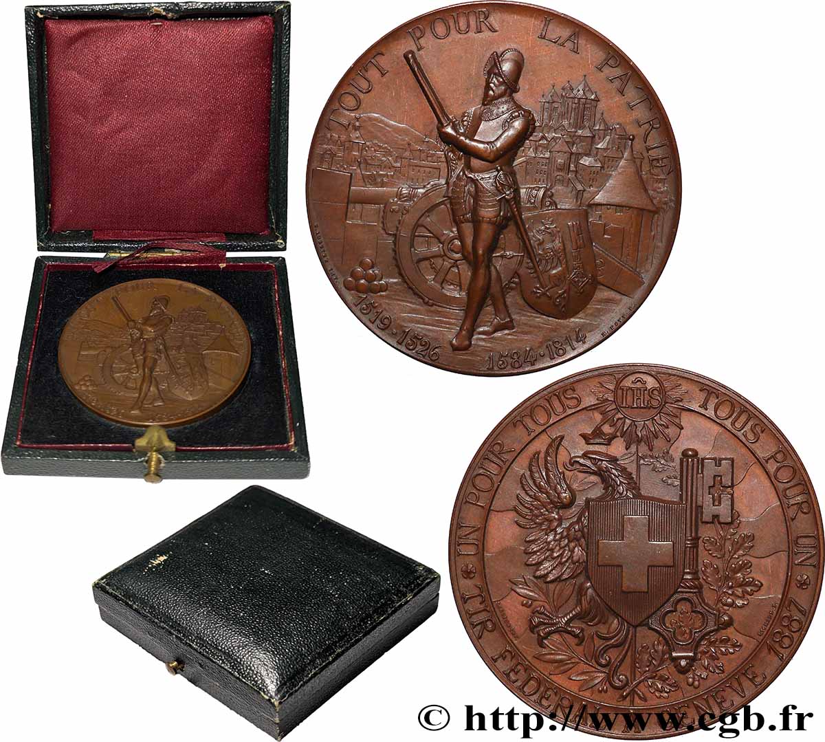 SWITZERLAND Médaille, Tir Fédéral de Genève AU