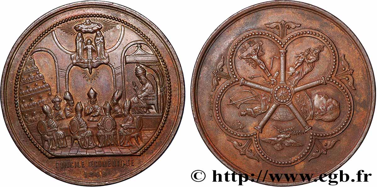 ITALIEN - KIRCHENSTAAT - PIE IX. Giovanni Maria Mastai Ferretti) Médaille, Concile oecuménique SS/fVZ