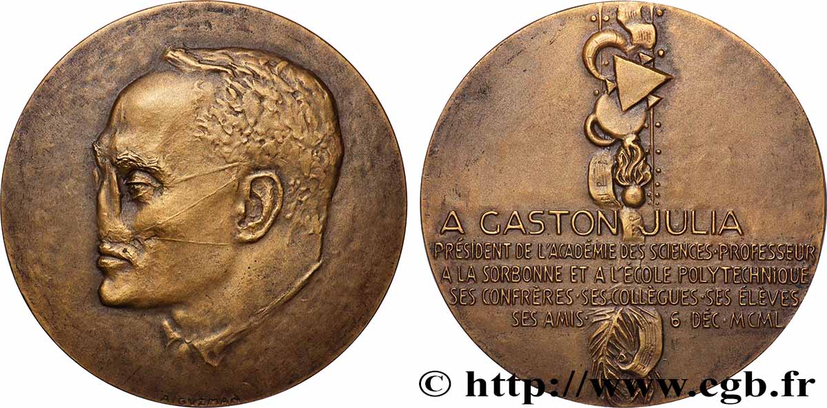 SCIENCES & SCIENTIFIQUES Médaille, Gaston Julia TTB