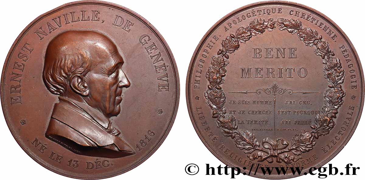SWITZERLAND Médaille, Ernest Naville AU