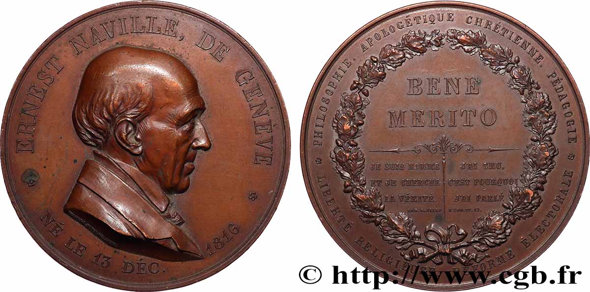 SCHWEIZ Médaille, Ernest Naville fVZ