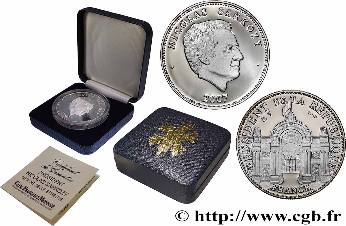 CINQUIÈME RÉPUBLIQUE Médaille, Nicolas Sarkozy, président de la République SUP