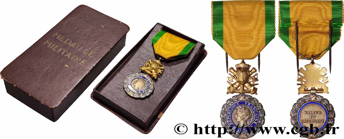 TROISIÈME RÉPUBLIQUE Médaille militaire, sous-officier TTB+