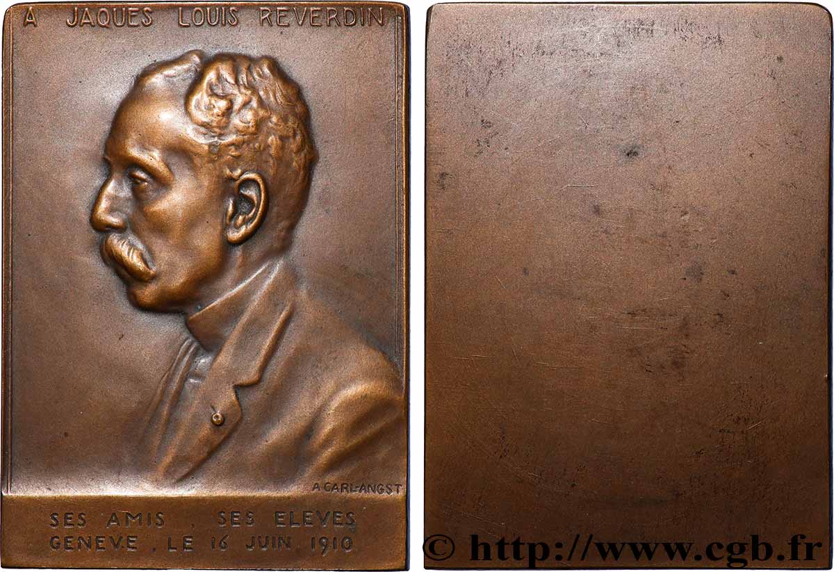 SUISSE Plaquette, Jaques-Louis Reverdin TTB+