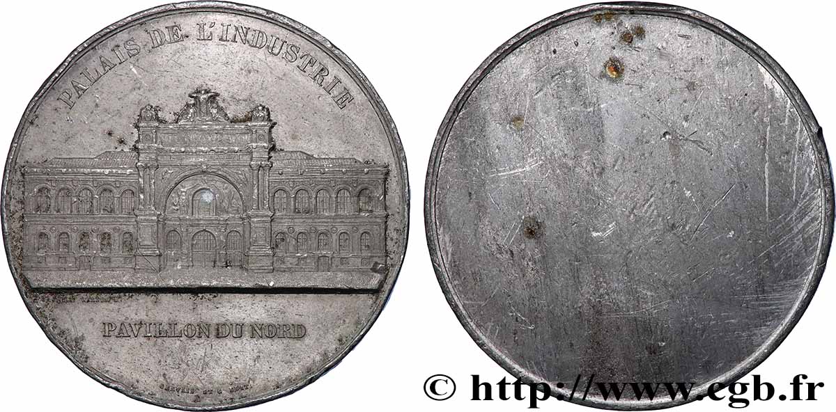 SECOND EMPIRE Médaille, Palais de l’Industrie, tirage uniface XF