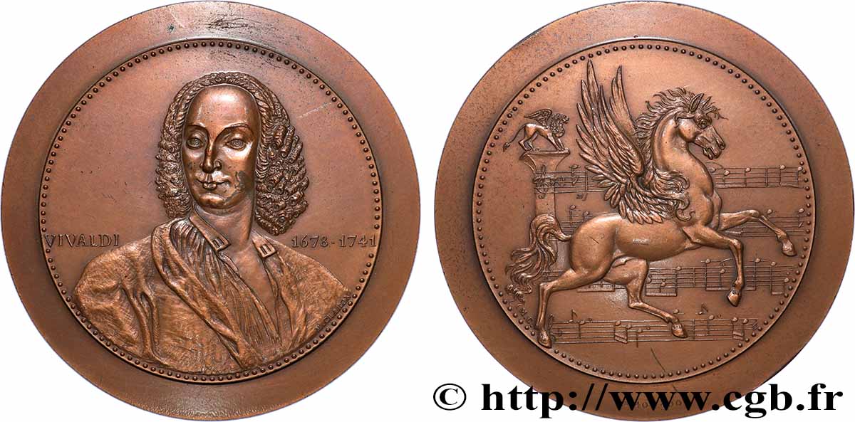 ARTISTS : DANCERS, MUSICIANS, COMPOSITORS Médaille, Antonio Vivaldi, n°40 AU