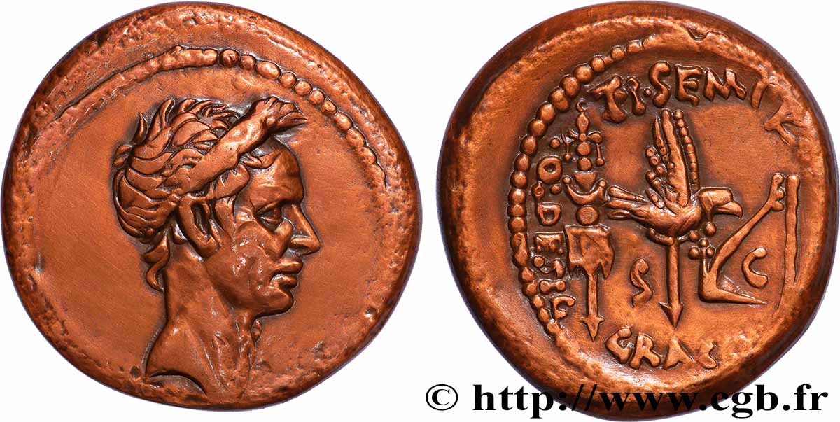 IULIUS CAESAR Médaille, Reproduction du denier de Jules César, n°14 VZ