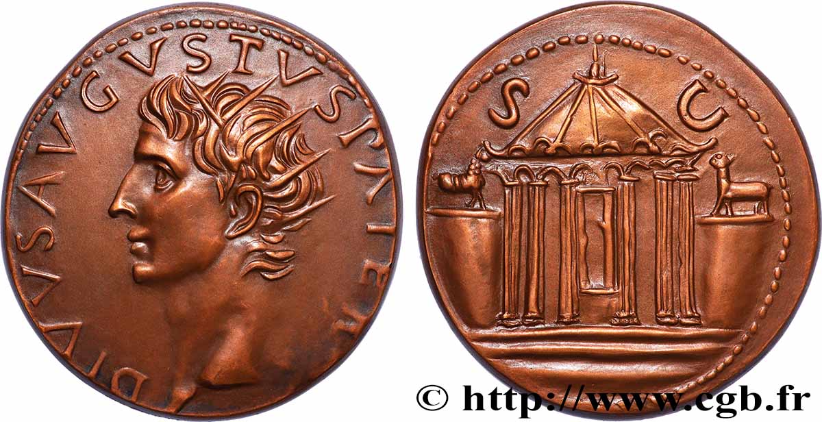 AUGUSTUS Médaille, Reproduction d’un sesterce d’Auguste, n°60 AU