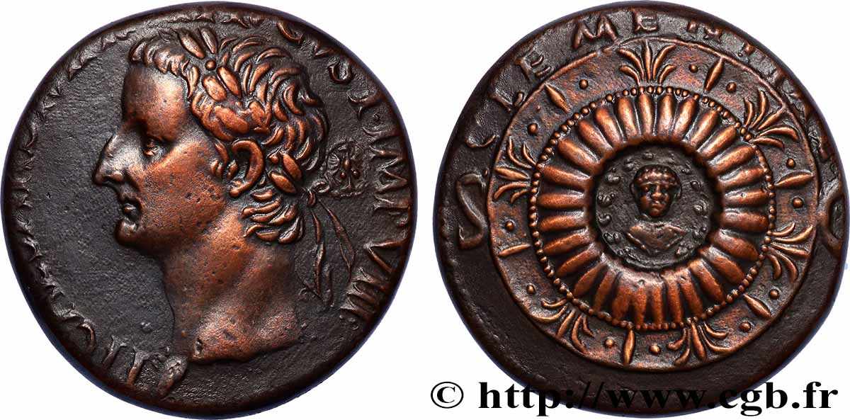 TIBERIUS Médaille, Reproduction d’un dupondius de Tibère, n°114 AU