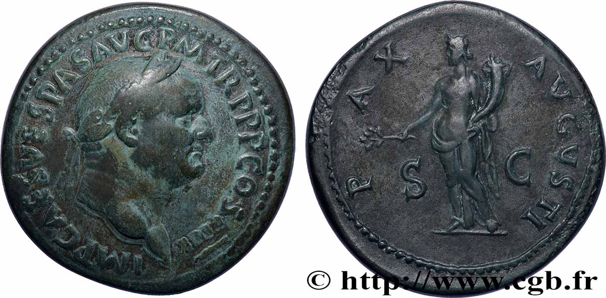 VESPASIANUS Médaille, Reproduction d’un dupondius de Vespasien, n°101 AU