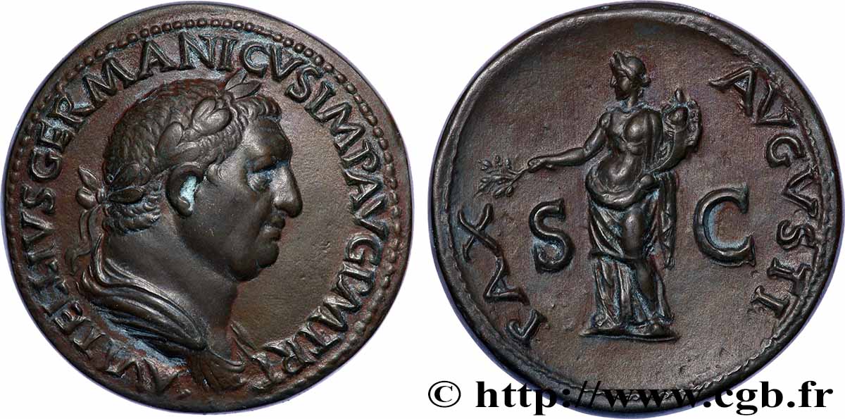 VITELLIUS Médaille, Reproduction d’un Sesterce de Vitellius, n°119 AU