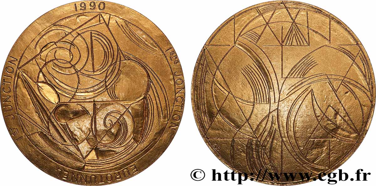V REPUBLIC Médaille, Célébration de la première jonction de l’eurotunnel AU