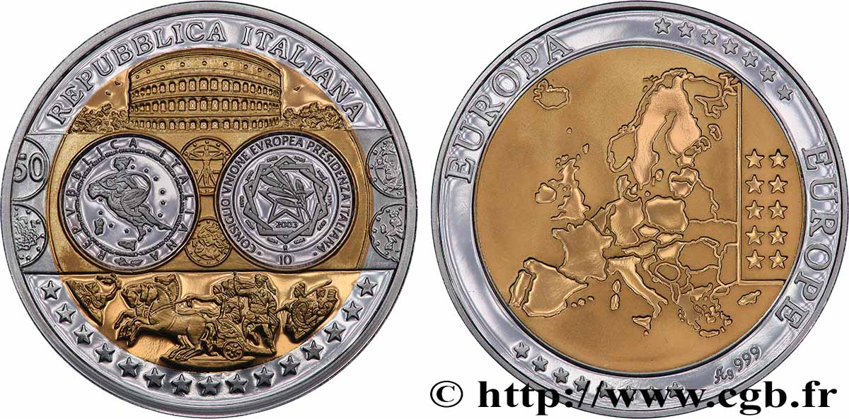 CINQUIÈME RÉPUBLIQUE Médaille, Europe, Italie SPL