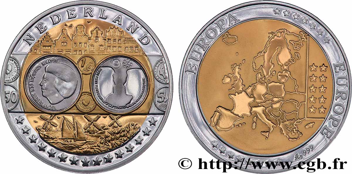 QUINTA REPUBBLICA FRANCESE Médaille, Europe, Pays-Bas MS