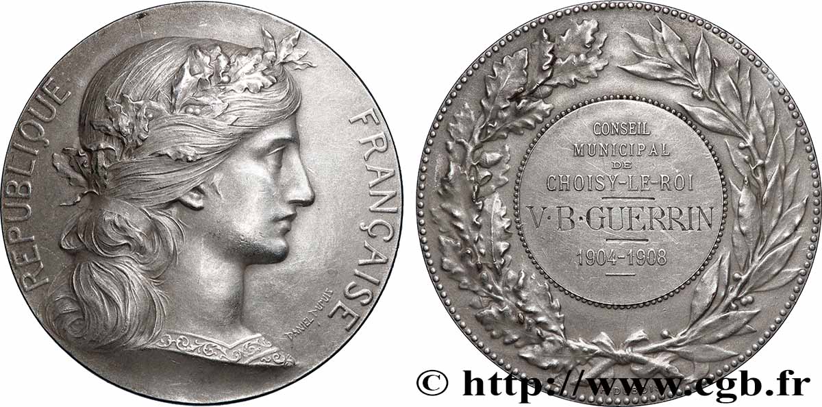 TROISIÈME RÉPUBLIQUE Médaille, Conseil municipal de Choisy-le-roi TTB+