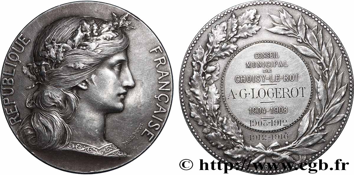 TROISIÈME RÉPUBLIQUE Médaille, Conseil municipal de Choisy-le-roi TTB+