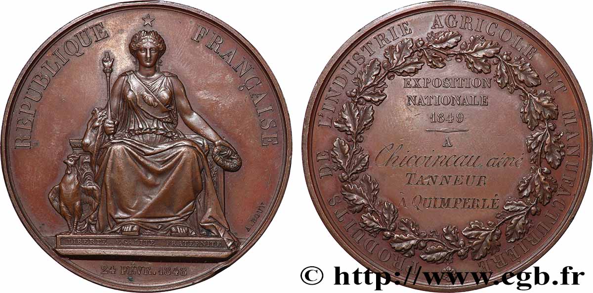 DEUXIÈME RÉPUBLIQUE Médaille, Produits de l’industrie agricole et manufacturière q.SPL