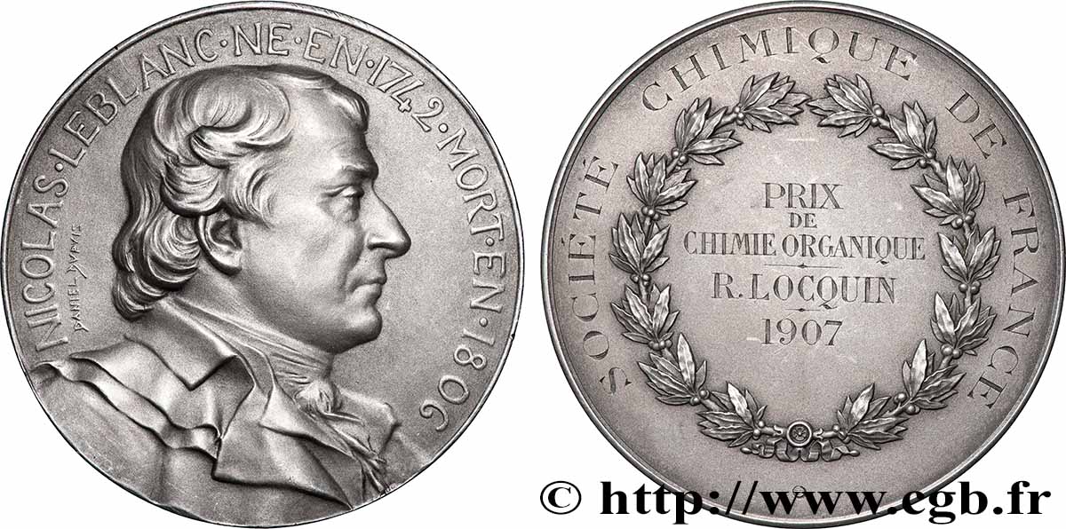 TROISIÈME RÉPUBLIQUE Médaille, Société chimique de France, Prix de chimie organique SUP