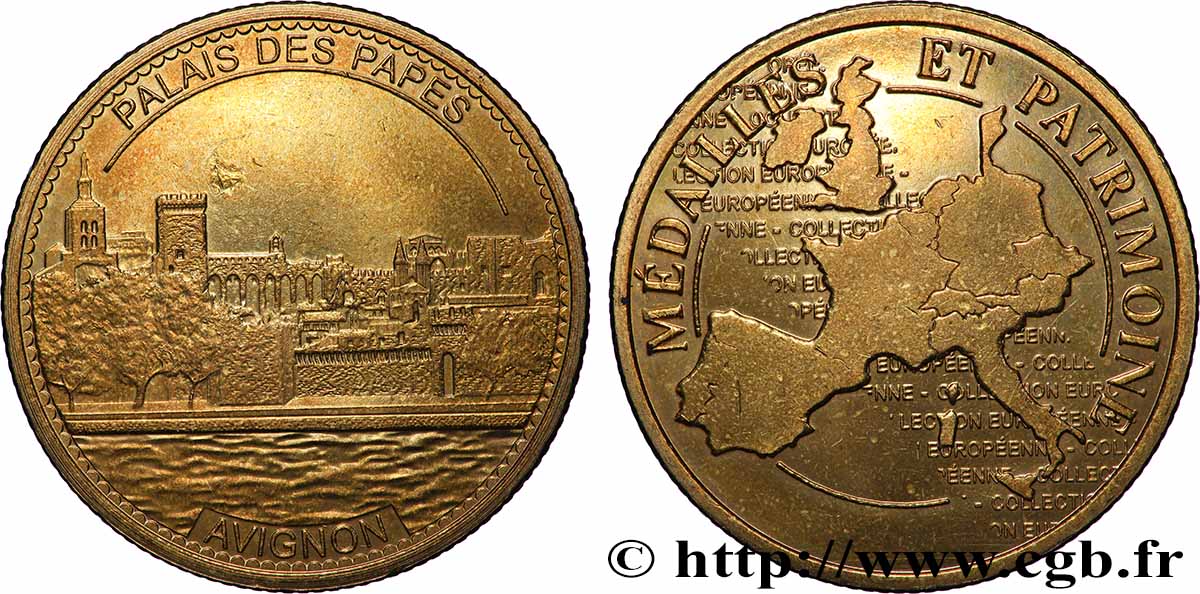 TOURISTIC MEDALS Médaille touristique, Palais des papes AU