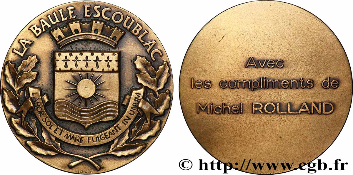 VILLES ET MAIRIES Médaille, La Baule Escoublac q.SPL