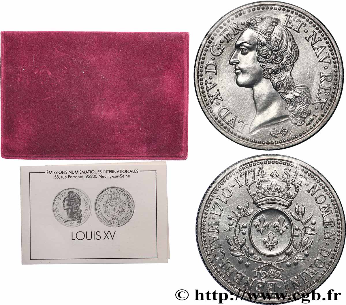 CINQUIÈME RÉPUBLIQUE Médaille, Louis XV BE
