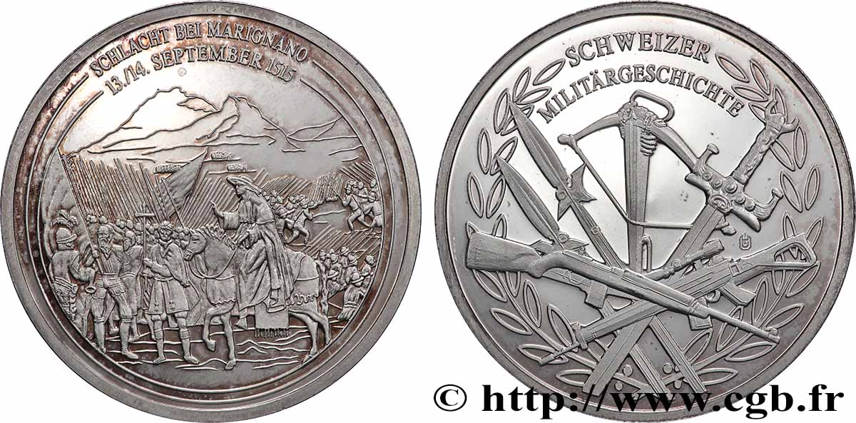 SWITZERLAND Médaille, La bataille de Marignan AU